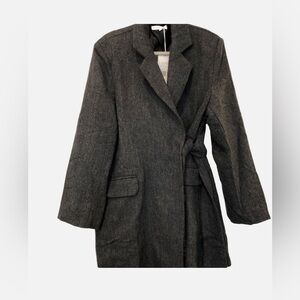 Thakoon herringbone wrap tie coat. Size M. Made in Italy